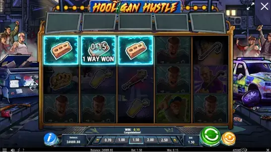 Hooligan Hustle slot machine with free spins